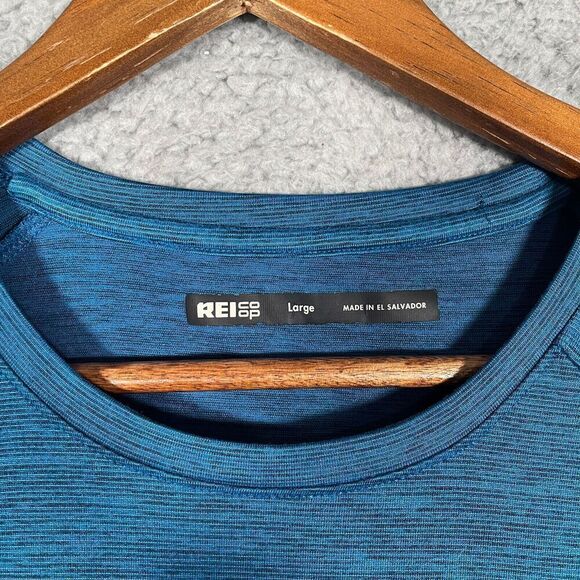 REI Co-op Active Pursuits Short Sleeve Shirt Men's Large Blue Performance - Picture 4 of 10